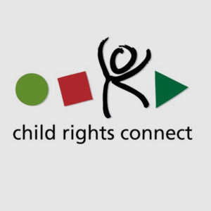 Child Rights Connect Logo with gray background