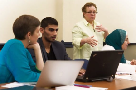 People working together on computers