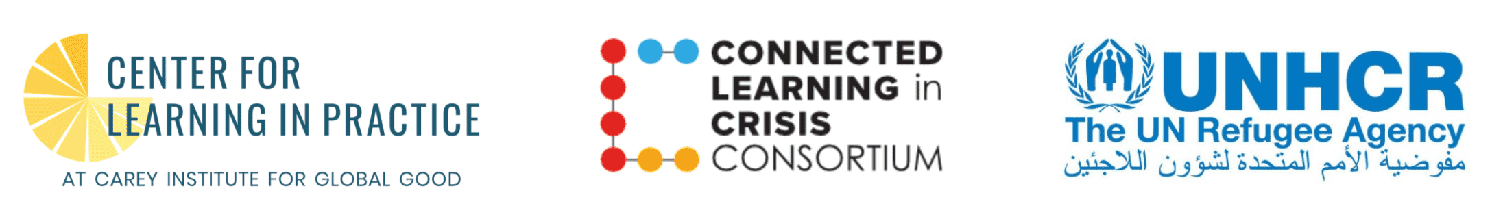 Connected Larning in Crisis Consortium, UNHCR, and Center for Learning in Practice we Collaborators