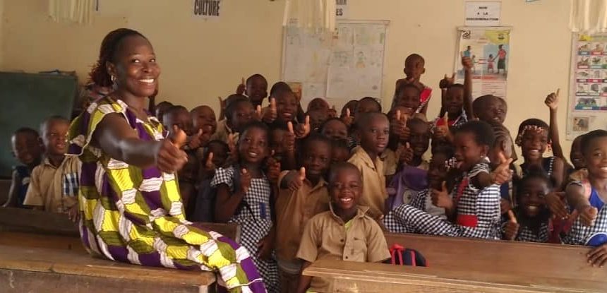 Teacher implementing inclusive education practices in Cote d'Ivoire