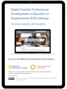 Cover of the report, with a screenshot of the Open Educational Resource Library website