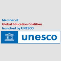Logo that says, "Member of Global Education Coalition launched by UNESCO"
