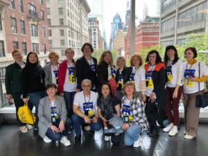 A group of people in New York City