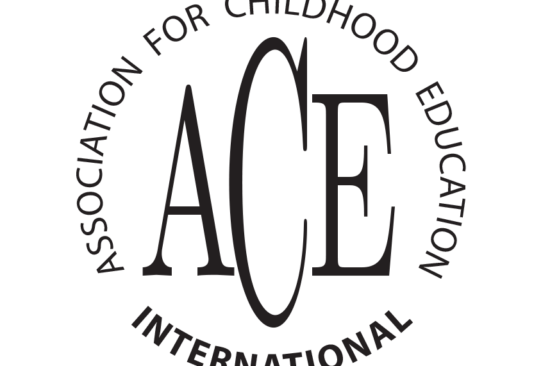 A black-and-white logo that says, "Association for Childhood Education International: ACE."